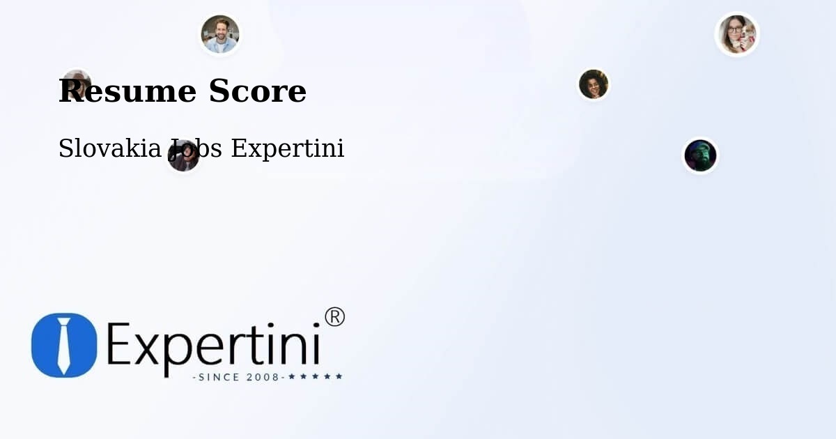 Resume Score & Job Description Match Tool – Dobšiná - Slovakia Jobs Expertini